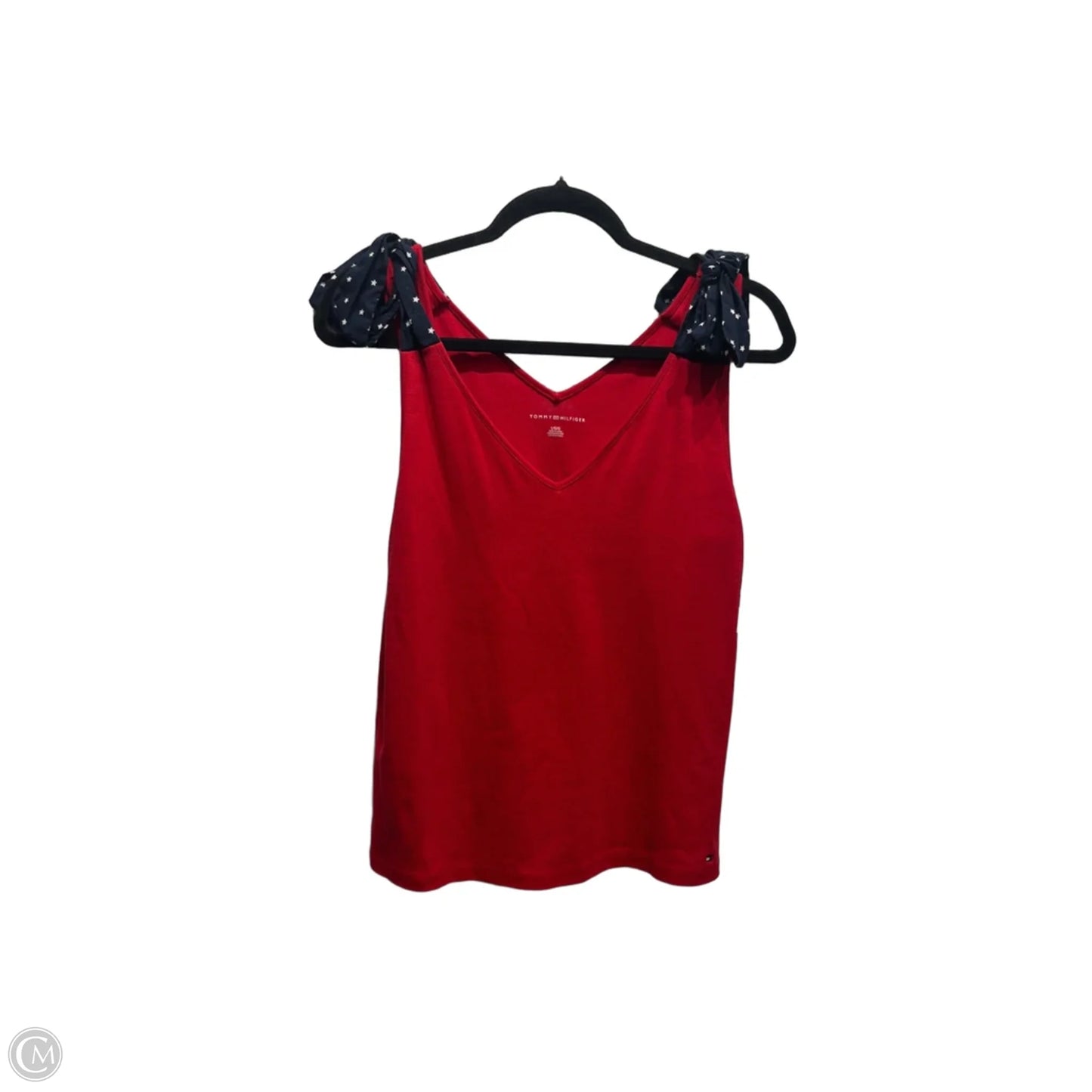 Top Sleeveless By Tommy Hilfiger In Blue & Red, Size: L