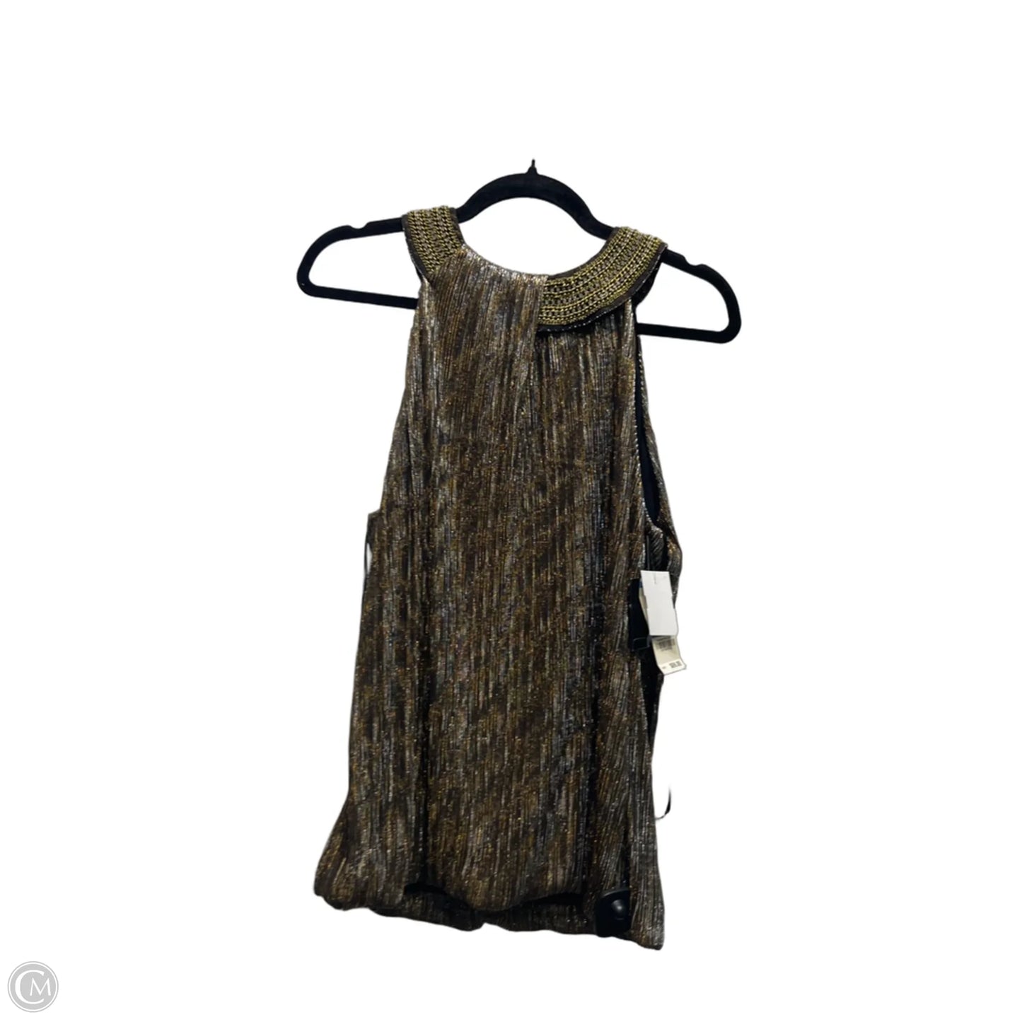 Top Sleeveless By Alfani In Gold, Size: Xl