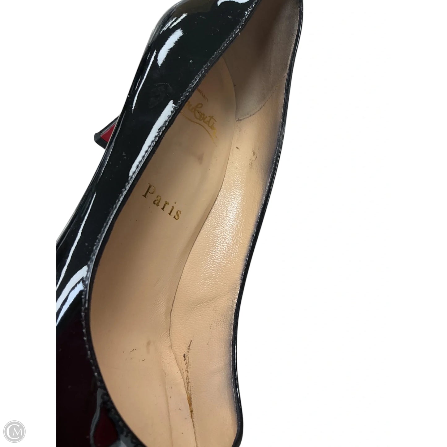 Shoes Luxury Designer By Christian Louboutin In Black, Size: 7.5