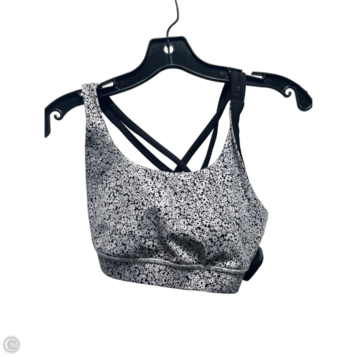 Athletic Bra By Lululemon In Black & White, Size: 6