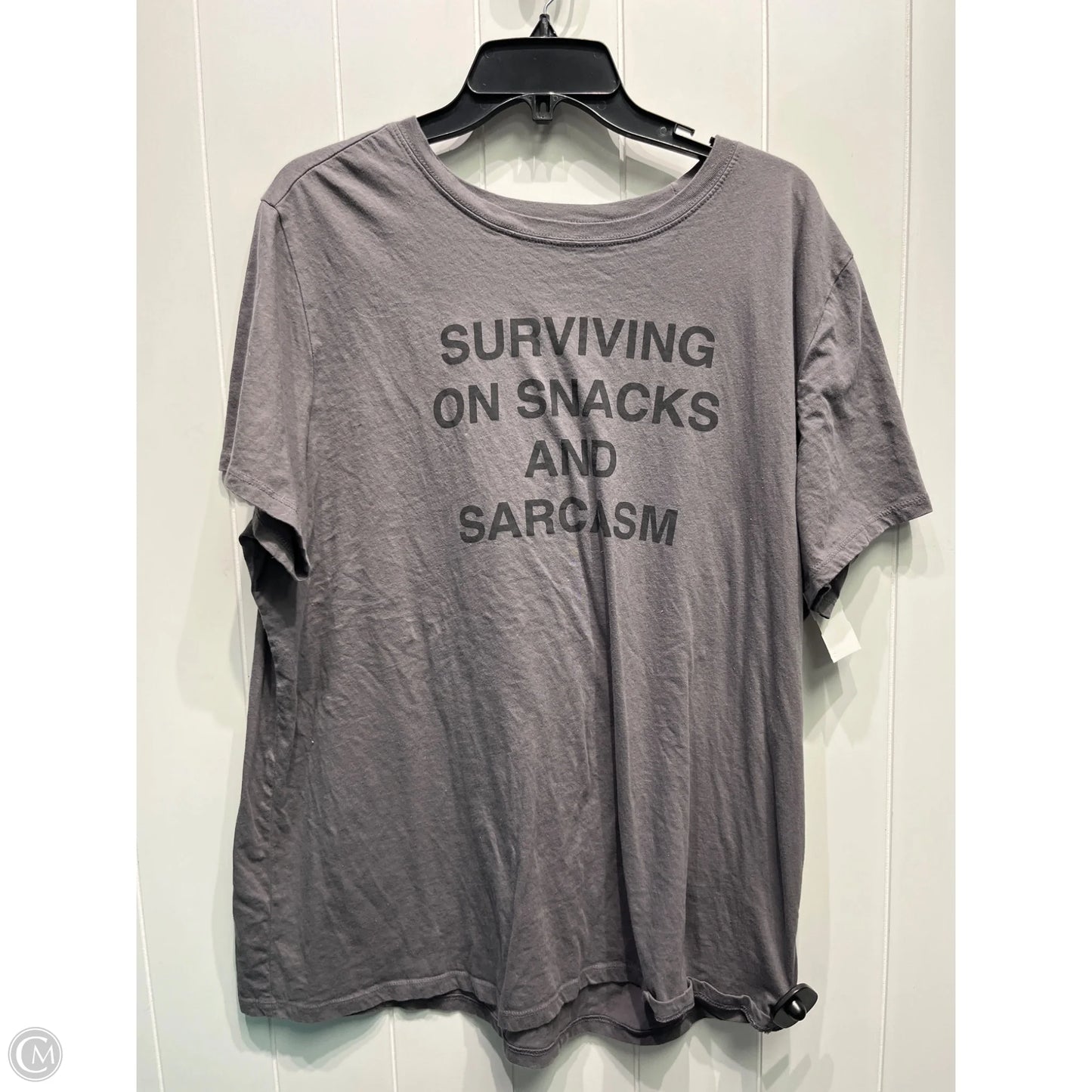 Top Short Sleeve Basic By Torrid In Grey, Size: 2x