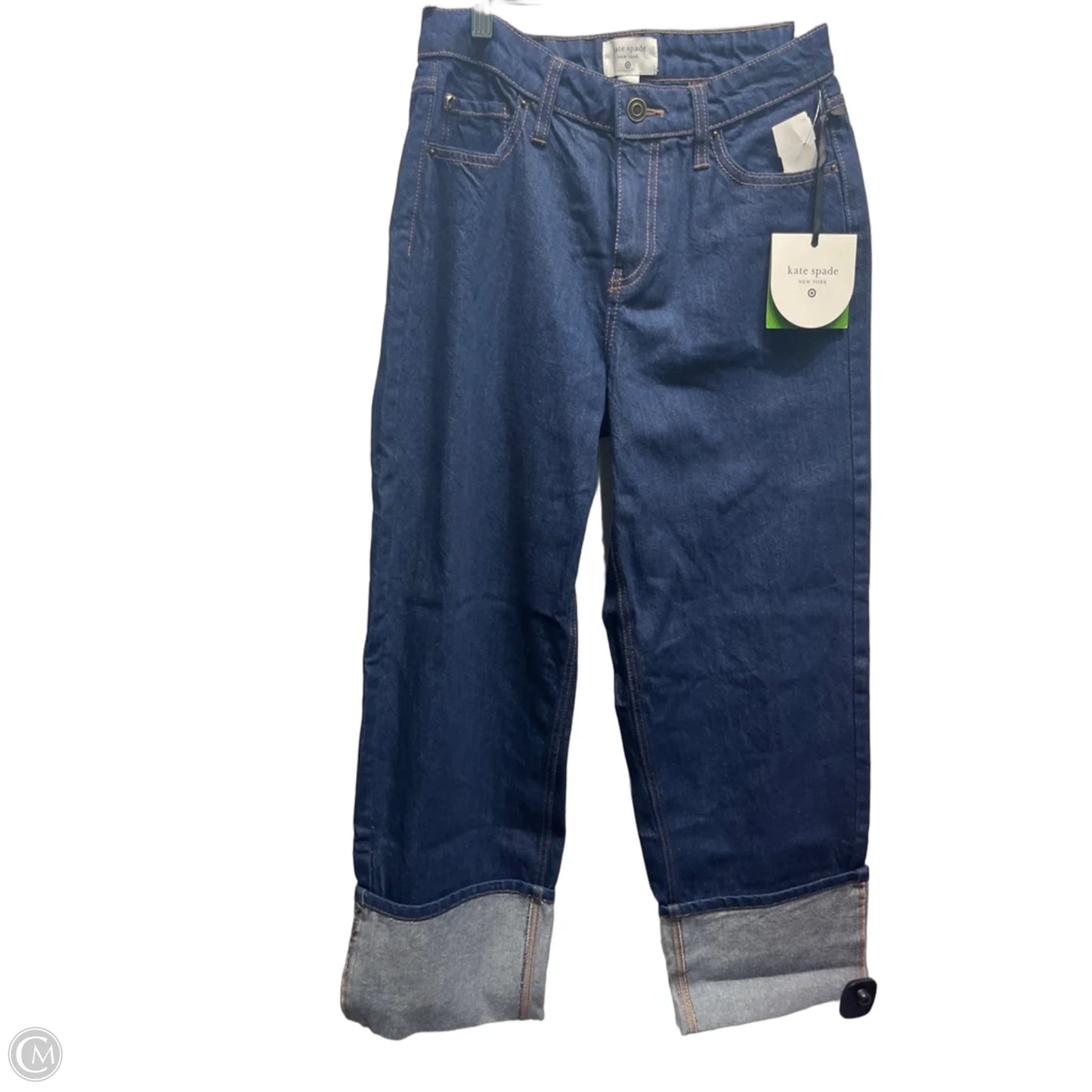 Jeans Wide Leg By Target-designer In Blue Denim, Size: 2