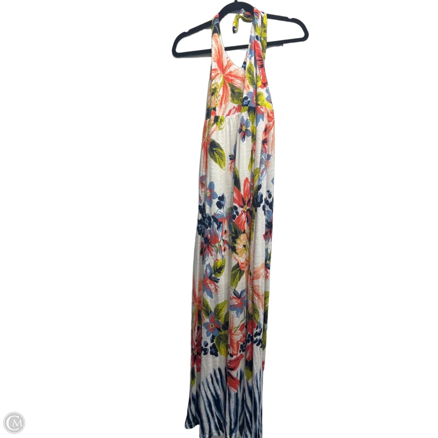 Dress Casual Maxi By Tommy Bahama In Blue & Orange, Size: S