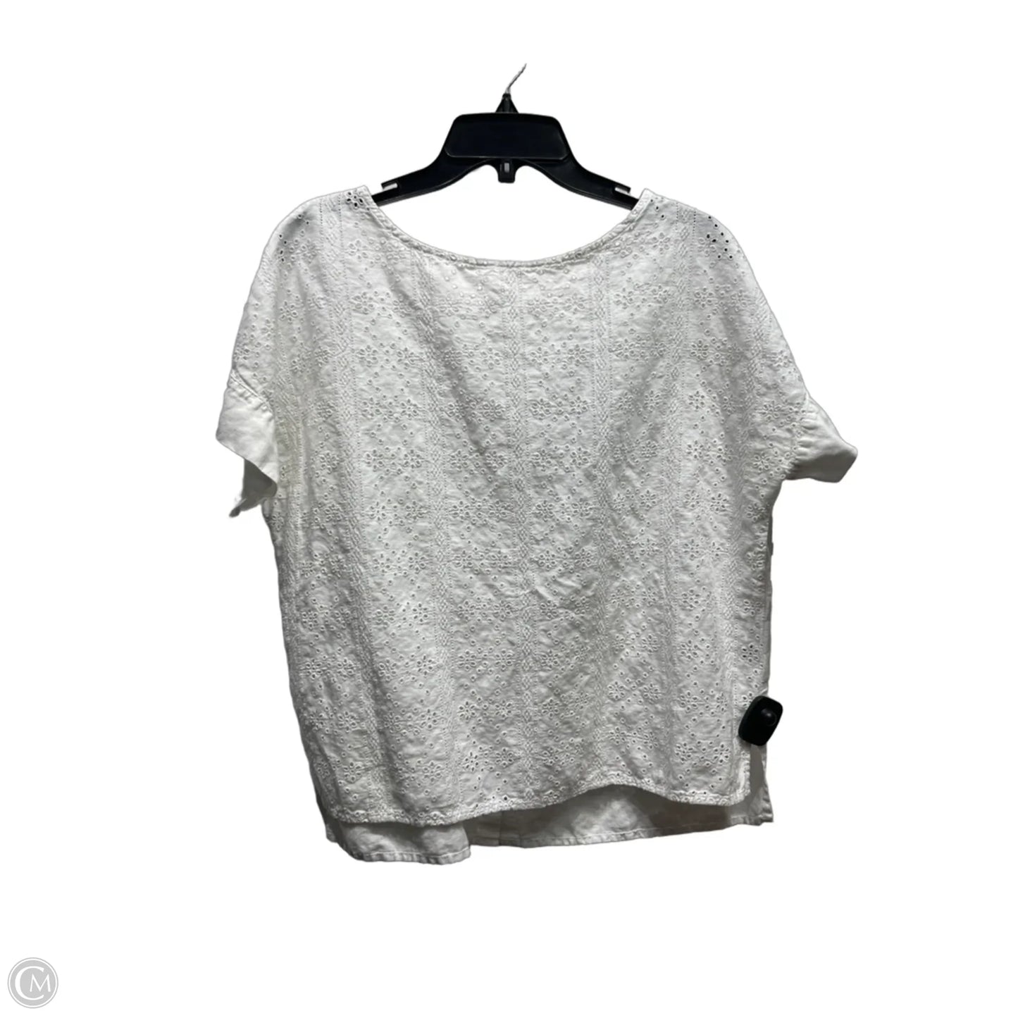 Top Short Sleeve By Christian Siriano In White, Size: L