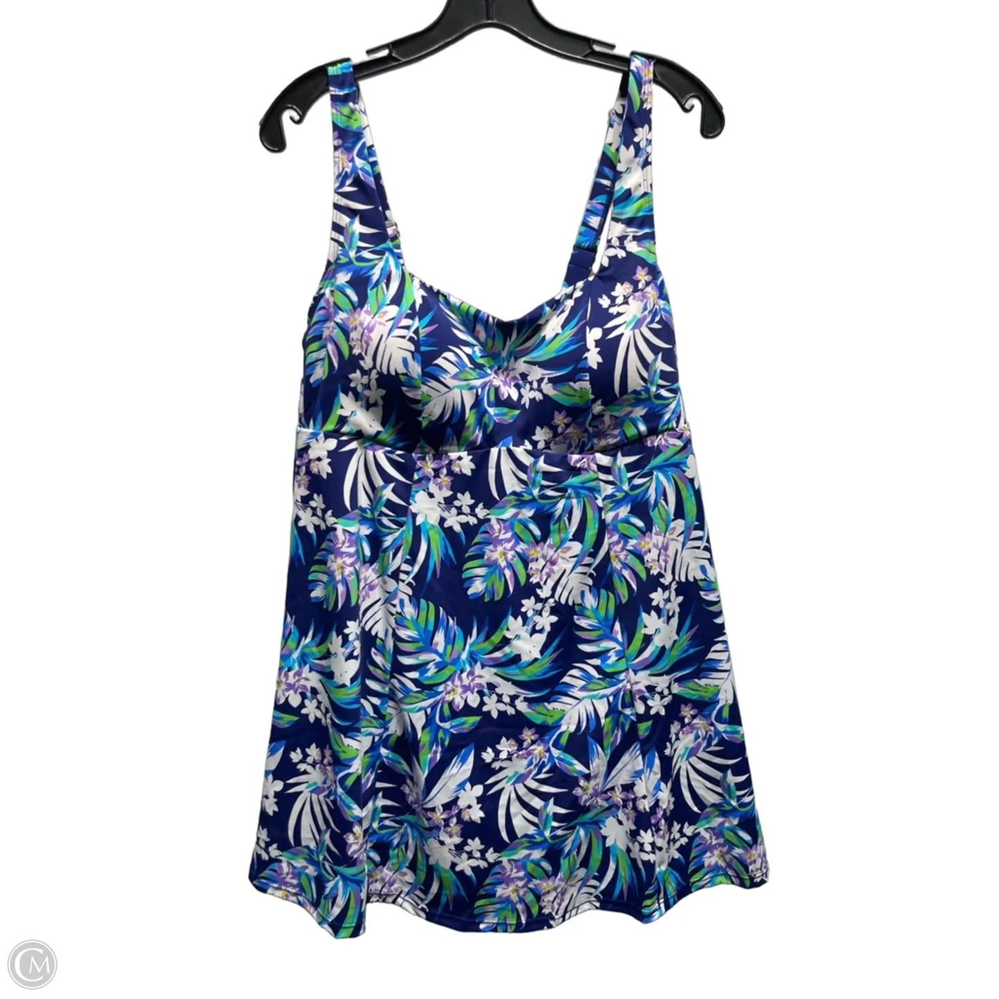 Swimsuit By Clothes Mentor In Blue & Green, Size: 12