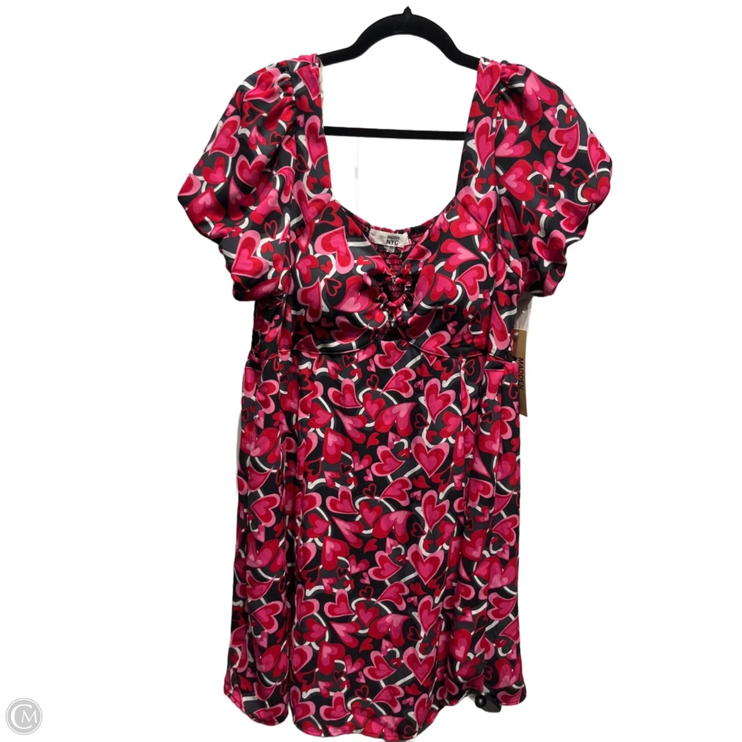 Dress Casual Short By Madden Girl In Black & Pink, Size: Xl