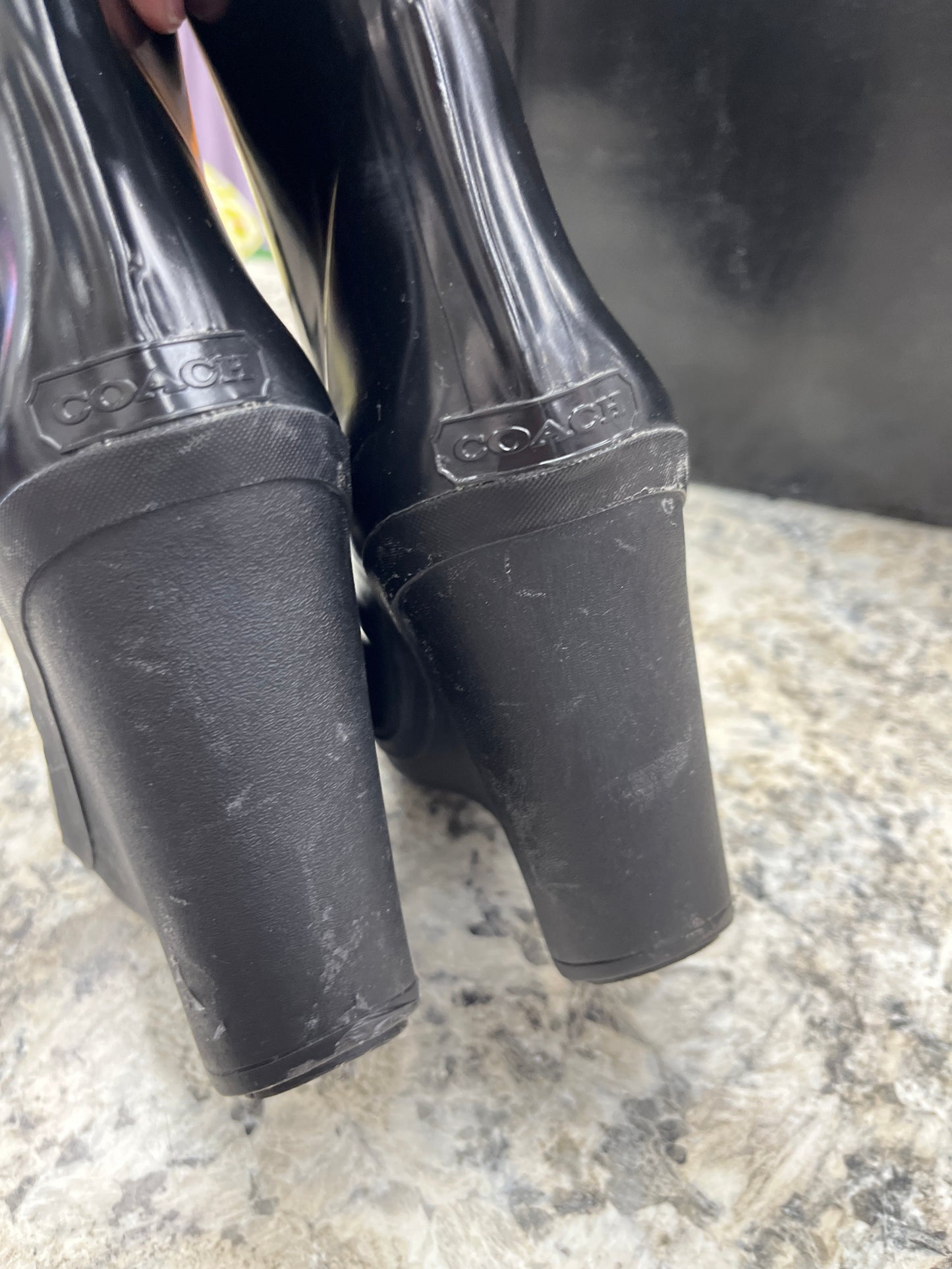 Boots Designer By Coach In Black, Size: 9