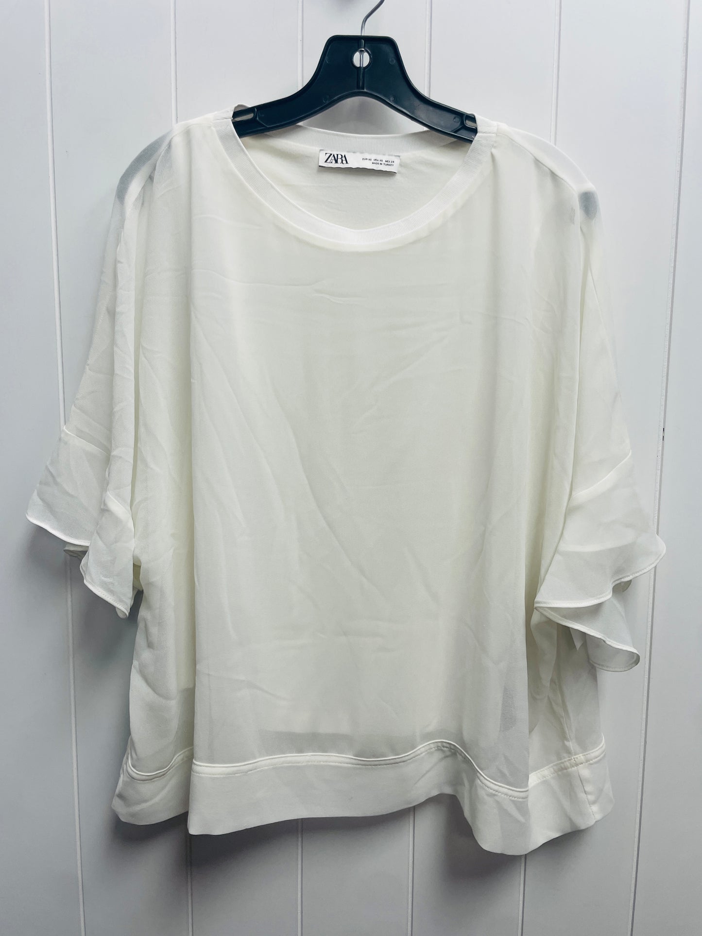 Blouse Short Sleeve By Zara Size: Xs