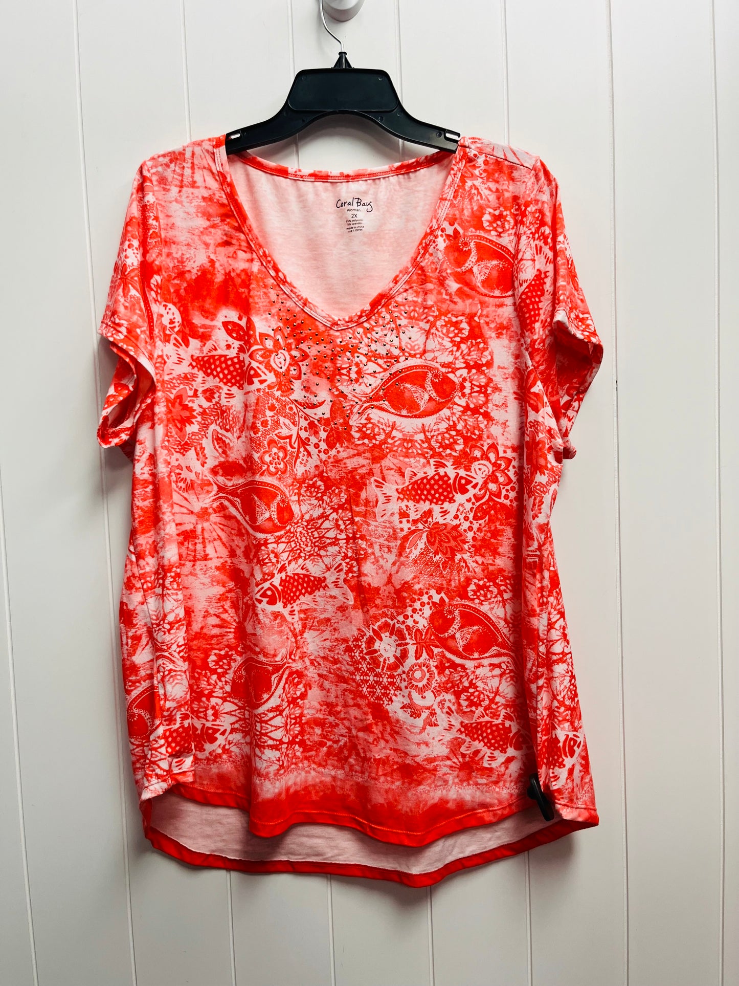 Top Short Sleeve By Coral Bay  Size: 2x