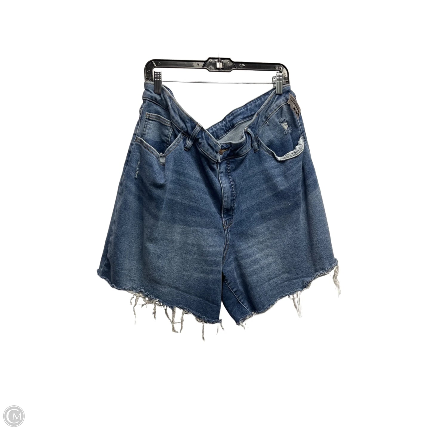 Shorts By Ava & Viv In Blue Denim, Size: 24w