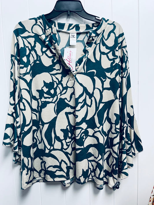 Top Long Sleeve By Sew In Love In Teal, Size: S