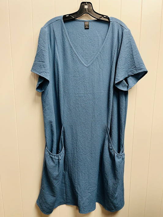 Blue Dress Casual Short Clothes Mentor, Size 2x