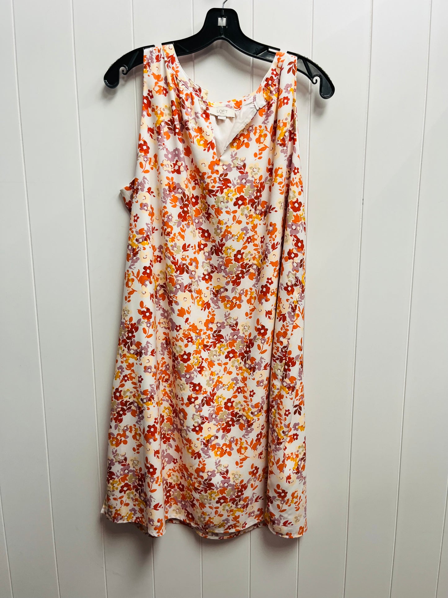 Dress Casual Short By Ann Taylor In Orange & White, Size: M