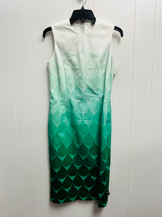 Dress Work By Clothes Mentor In Green & White, Size: 8