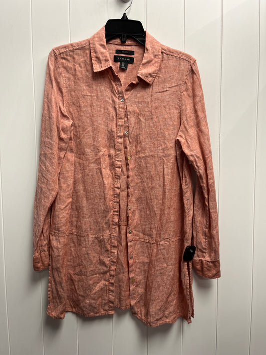 Top Long Sleeve By Tahari By Arthur Levine In Orange, Size: M