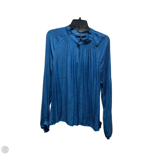 Blouse Long Sleeve By White House Black Market In Teal, Size: Xl
