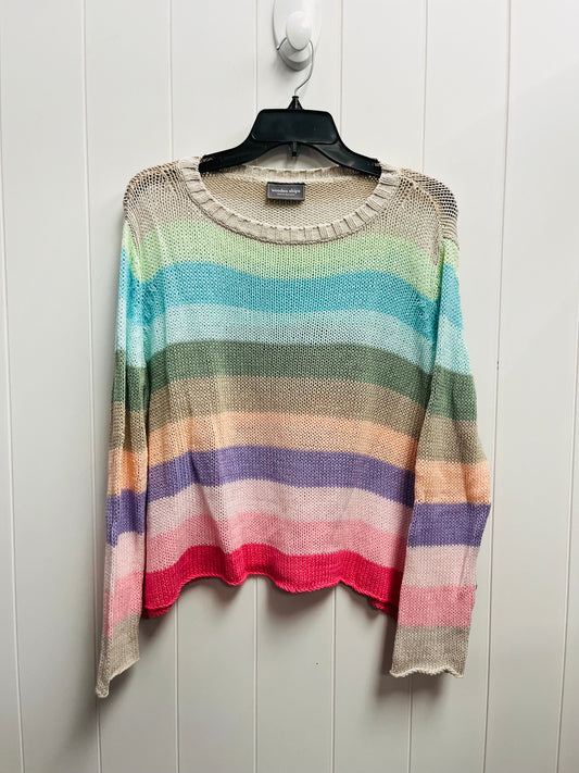 Sweater By Wooden Ships In Green & Pink, Size: S