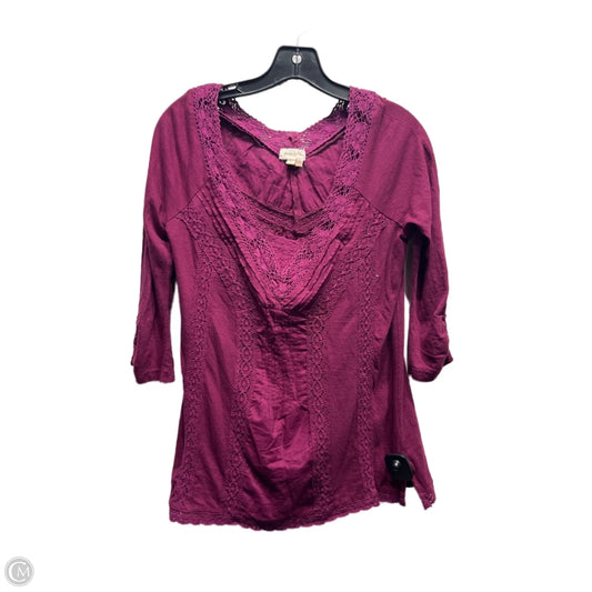 Top Long Sleeve By Meadow Rue In Purple, Size: S