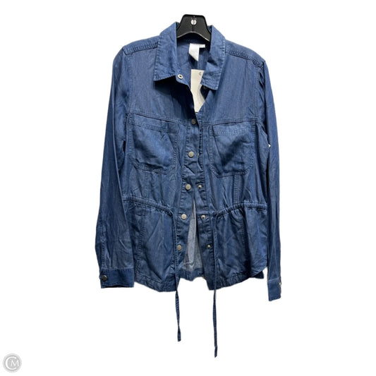Jacket Denim By ady p In Blue Denim, Size: S
