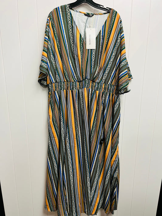 Dress Casual Maxi By Clothes Mentor In Blue & Green, Size: 22