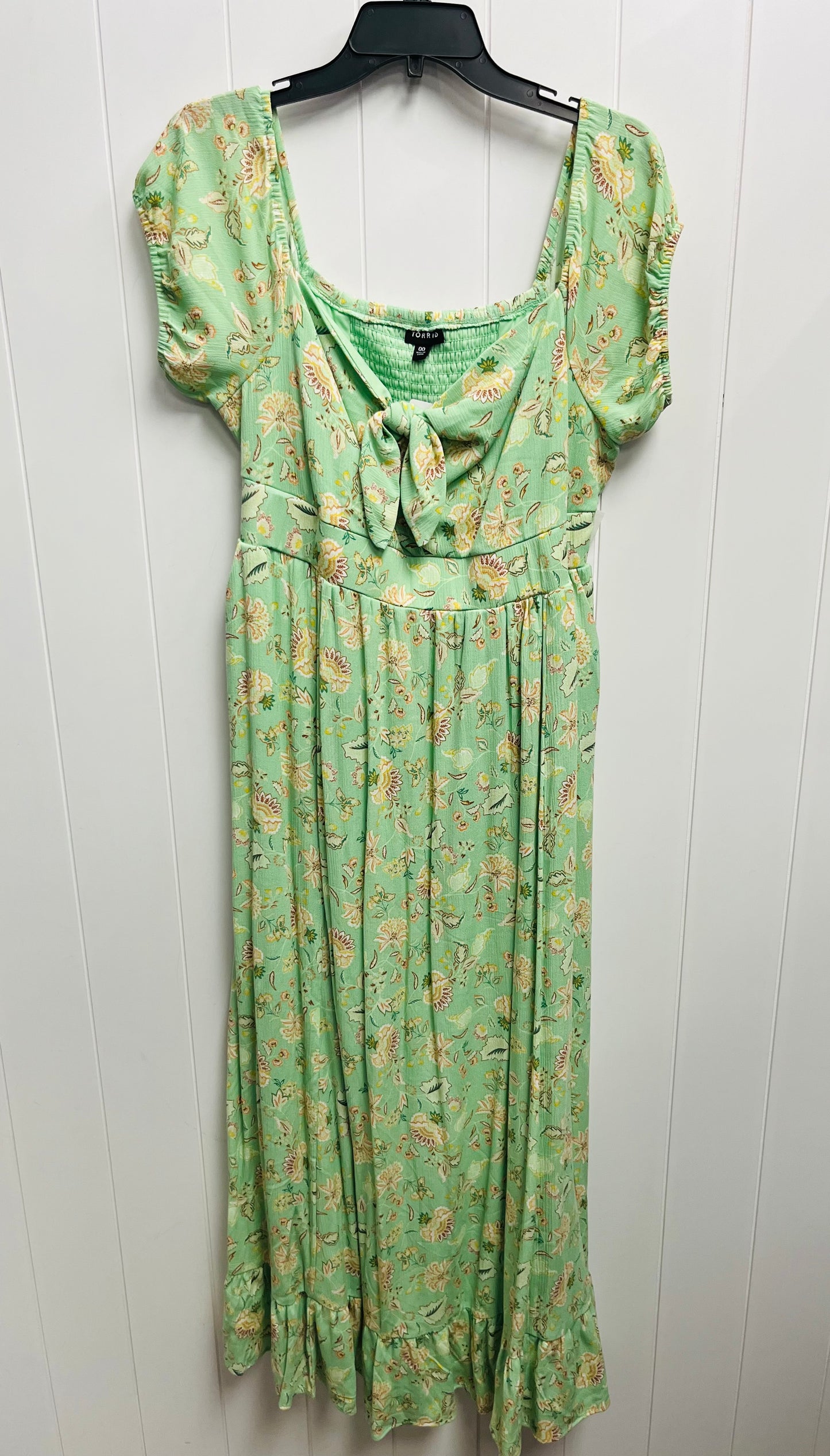 Dress Casual Maxi By Torrid In Green & Orange, Size: L