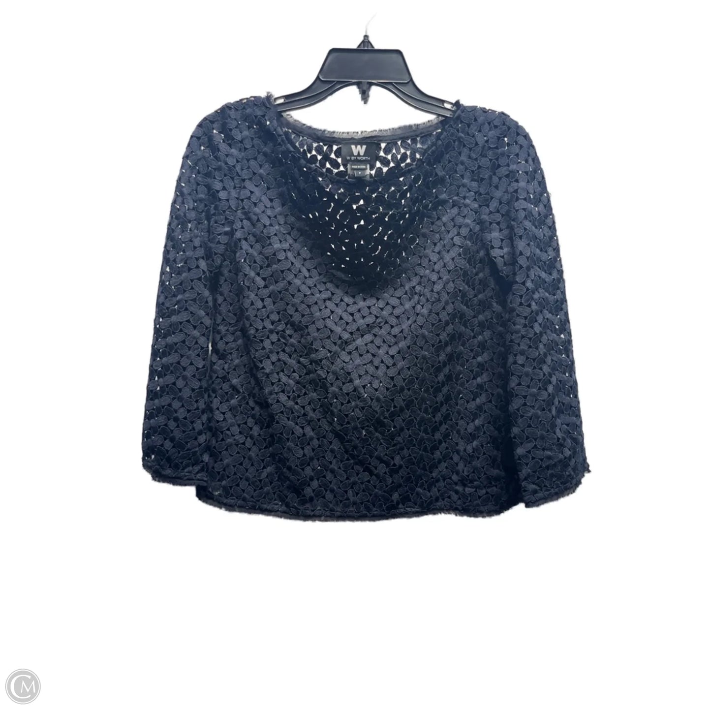 Top Long Sleeve By Worth Ny In Black, Size: S