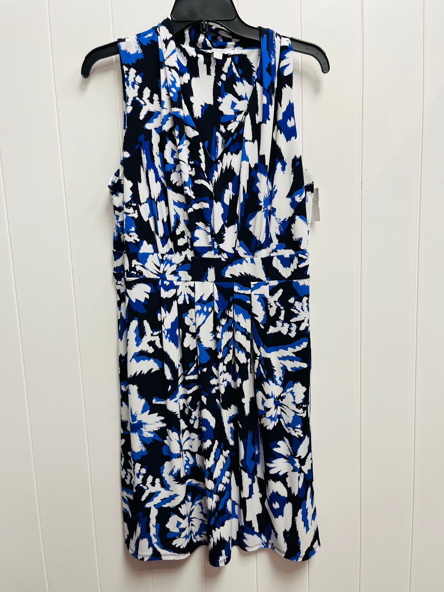 Dress Work By Chicos In Blue & White, Size: L