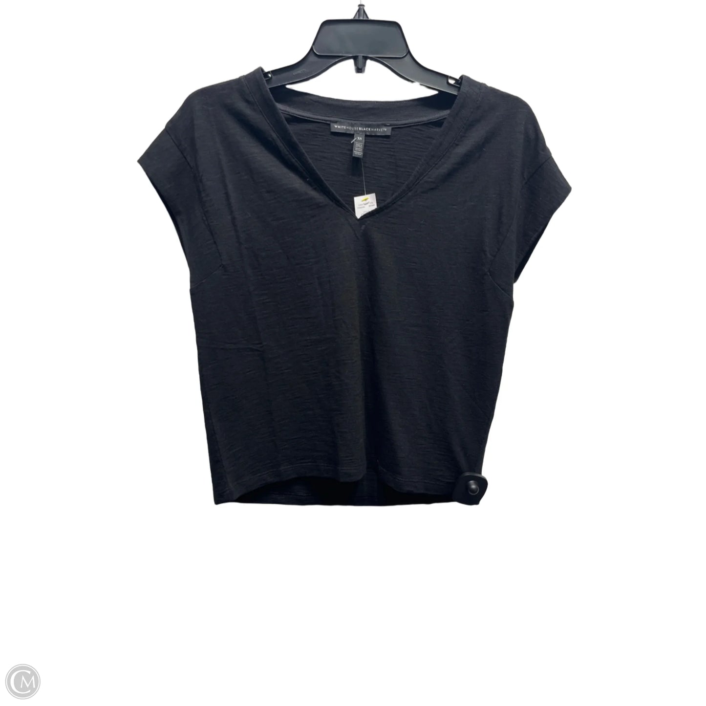 Top Short Sleeve By White House Black Market In Black, Size: Xs