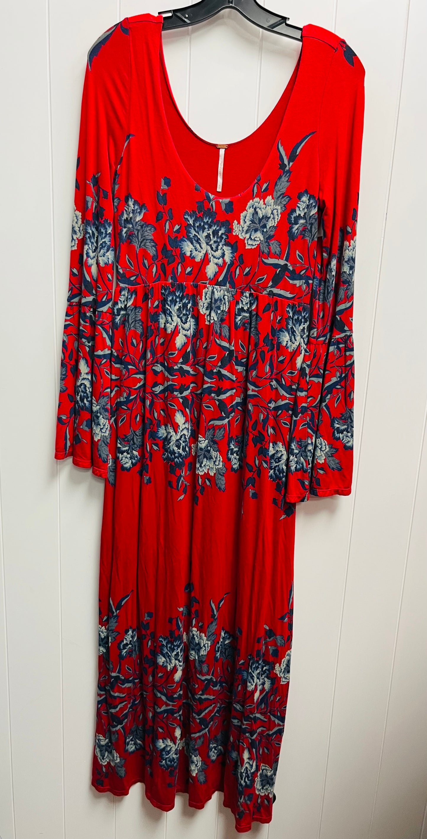 Dress Casual Maxi By Free People In Blue & Red, Size: M