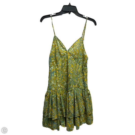Dress Casual Short By Japna In Green & Yellow, Size: M