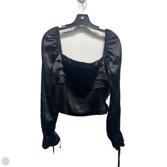 Blouse Long Sleeve By Francesca’s In Black, Size: M