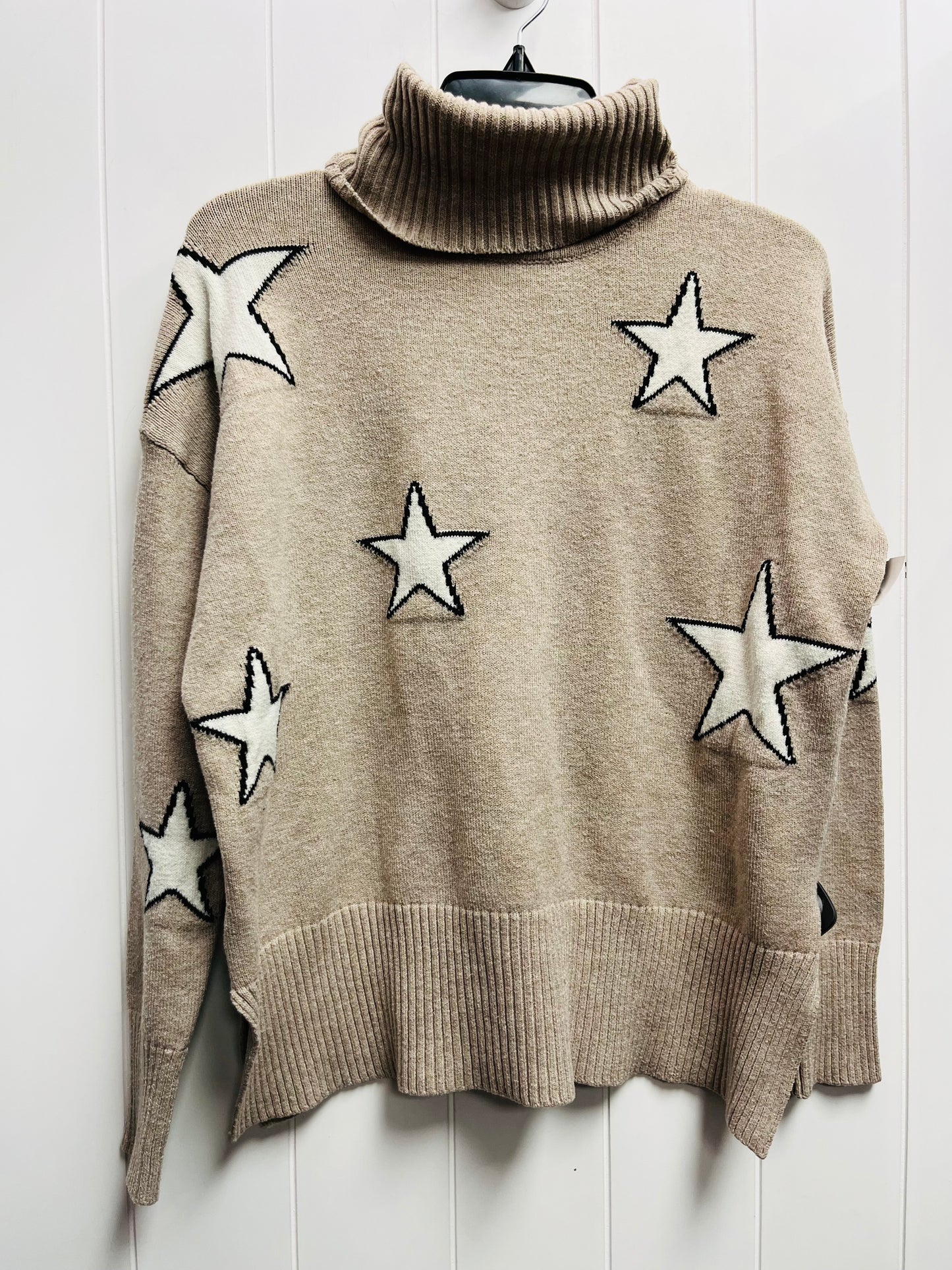 Sweater By SWEET ROMEO In Tan & White, Size: M