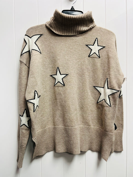 Sweater By SWEET ROMEO In Tan & White, Size: M