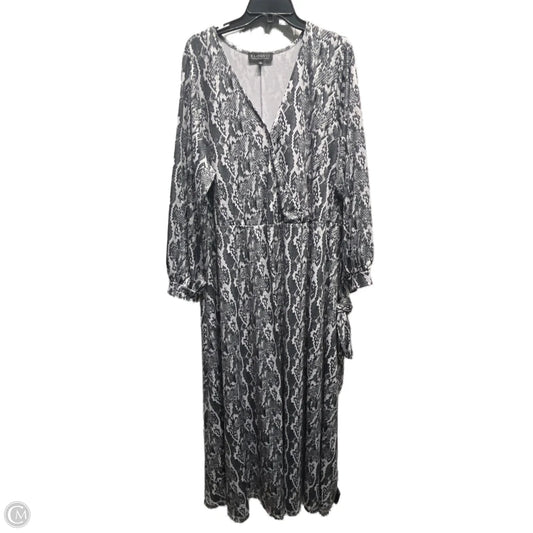 Dress Casual Maxi By Elodie In Black & Grey, Size: 20
