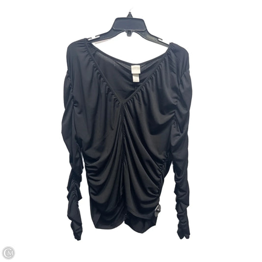 Top Long Sleeve By H&m In Black, Size: Xl