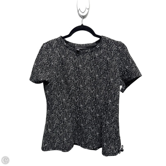 Top Short Sleeve By White House Black Market In Black & White, Size: M