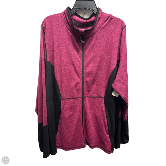 Athletic Jacket By Livi Active In Black & Pink, Size: 26
