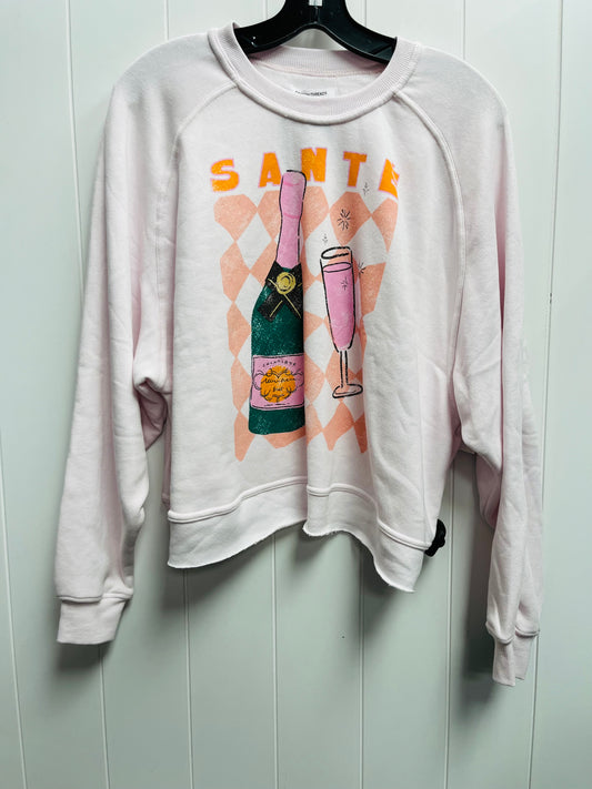 Sweatshirt Crewneck By Grayson Threads In Orange & Pink, Size: M