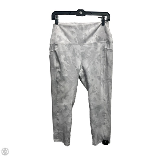 Athletic Capris By Rbx In Grey & White, Size: L