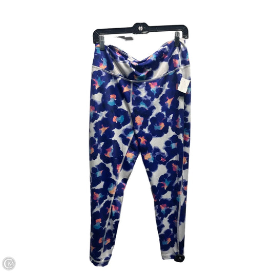 Athletic Leggings By Zelos In Blue & Orange, Size: L