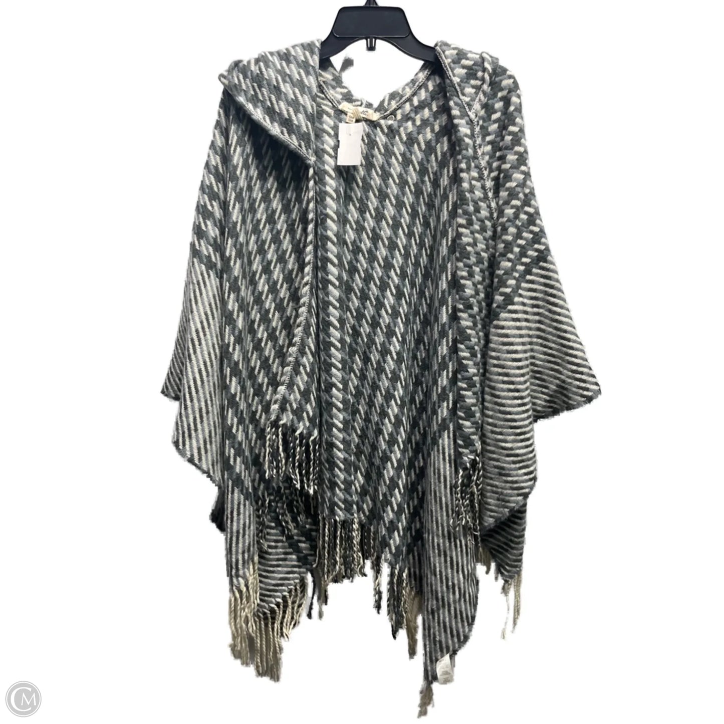 Shawl By Simply Noelle In Grey & White, Size: Osfm