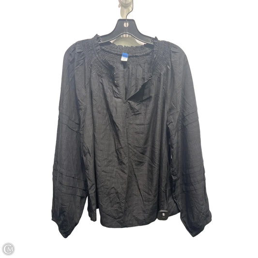 Top Long Sleeve By Old Navy In Black, Size: L