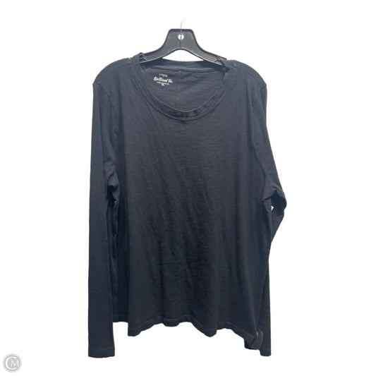 Top Long Sleeve Basic By J. Crew In Black, Size: Xl