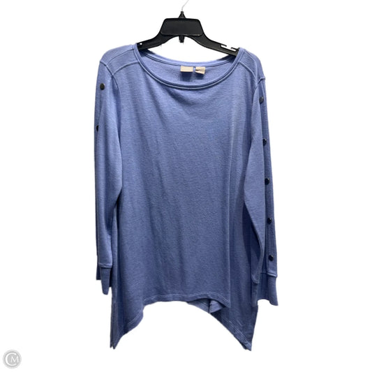 Top Long Sleeve By Chicos In Blue, Size: Xl