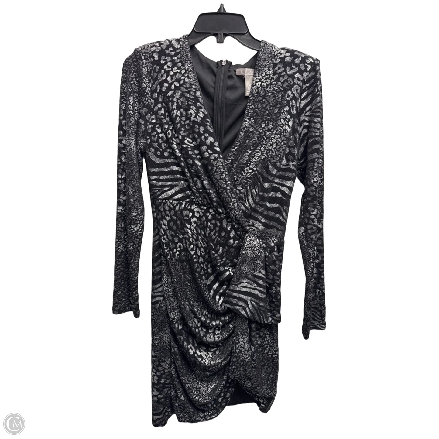 Dress Party Short By Aqua In Black & Silver, Size: M