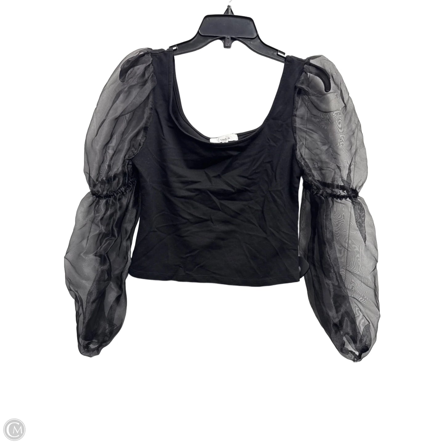 Top Long Sleeve By leana In Black, Size: M