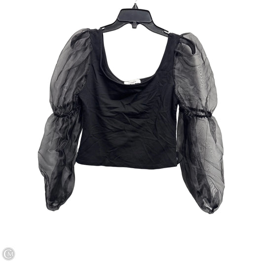 Top Long Sleeve By leana In Black, Size: M