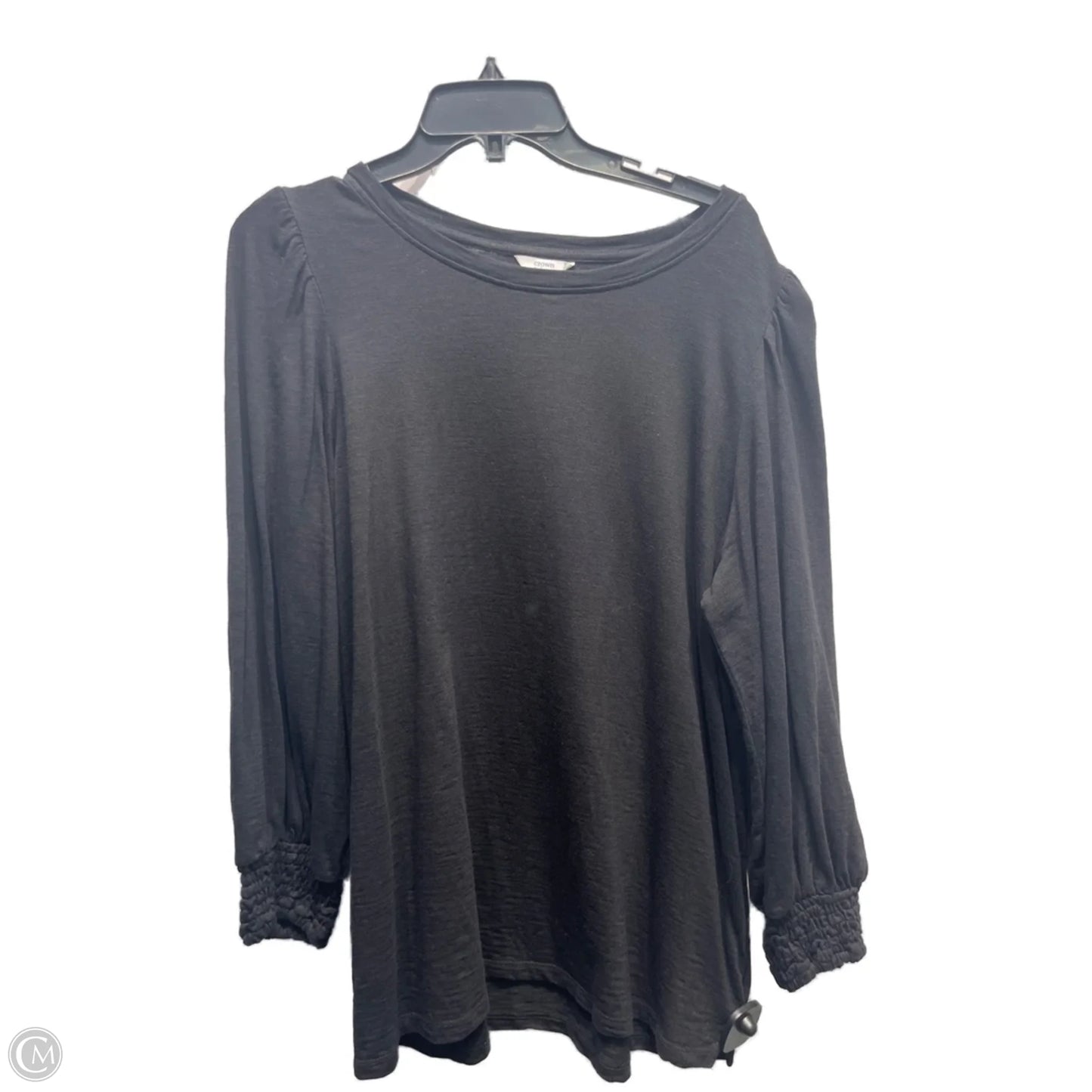 Top Long Sleeve By Crown And Ivy In Black, Size: Xl