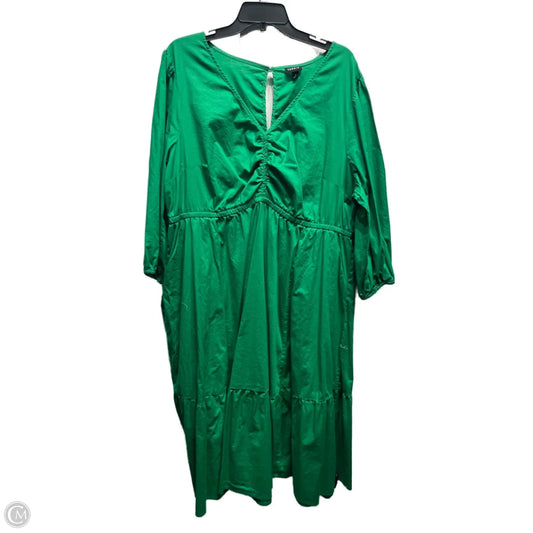 Dress Casual Midi By Torrid In Green, Size: 3x