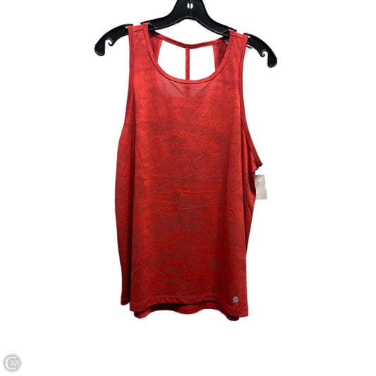Athletic Tank Top By Bally In Red, Size: M